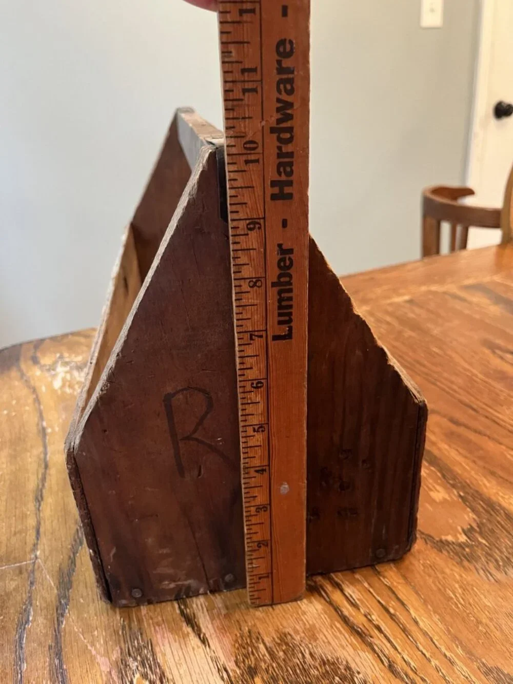 Vintage Handmade Wooden Toolbox Rustic 21